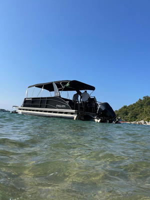 O barco visto da praia