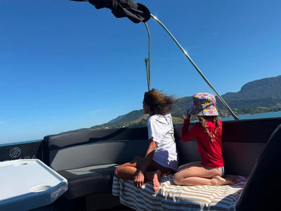 A bordo, durante a parada