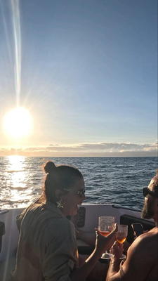 A bordo do Charter III, no fim da tarde