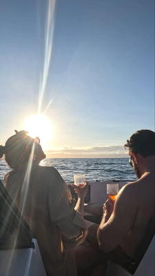 A bordo do Charter III, no fim da tarde